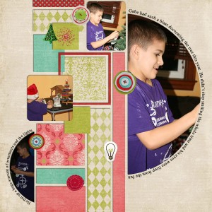 Gabe decorating Tree