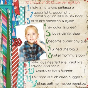 12 Things of 2012: Carter Edition