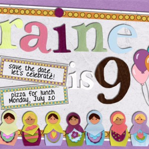 Raine's 9th Bday Invite