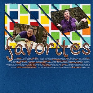Favorites - Jan 2 All About Me Challenge