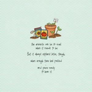 January 8 Challenge - Photoless Layout {Universe Quote}