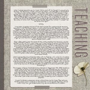 Scrap Therapy: Teaching