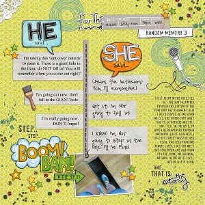 January 14 Challenge - Doodles {Random Memory 3: In the Hole!}