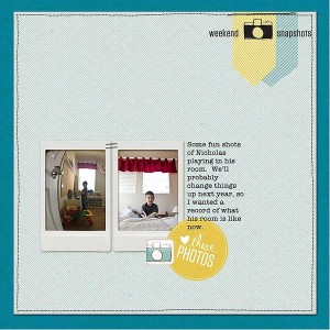 In his room