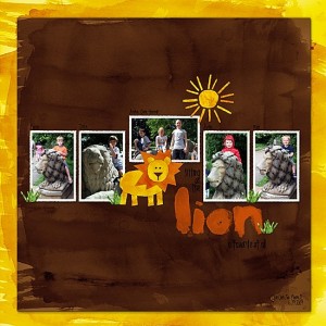 Sitting on the lion