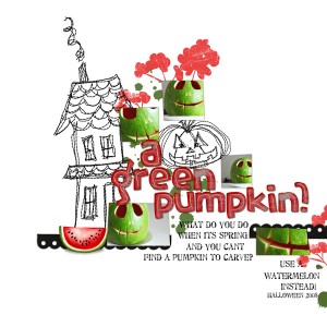 a green pumpkin?