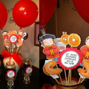 chinese retirement party centerpiece