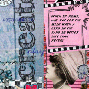 Weeks 1 and 2 merge Art Journal Challenge