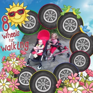 Walking with 8 wheels