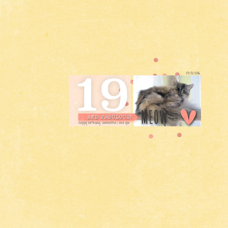 03.21.2016 Samantha Turns 19