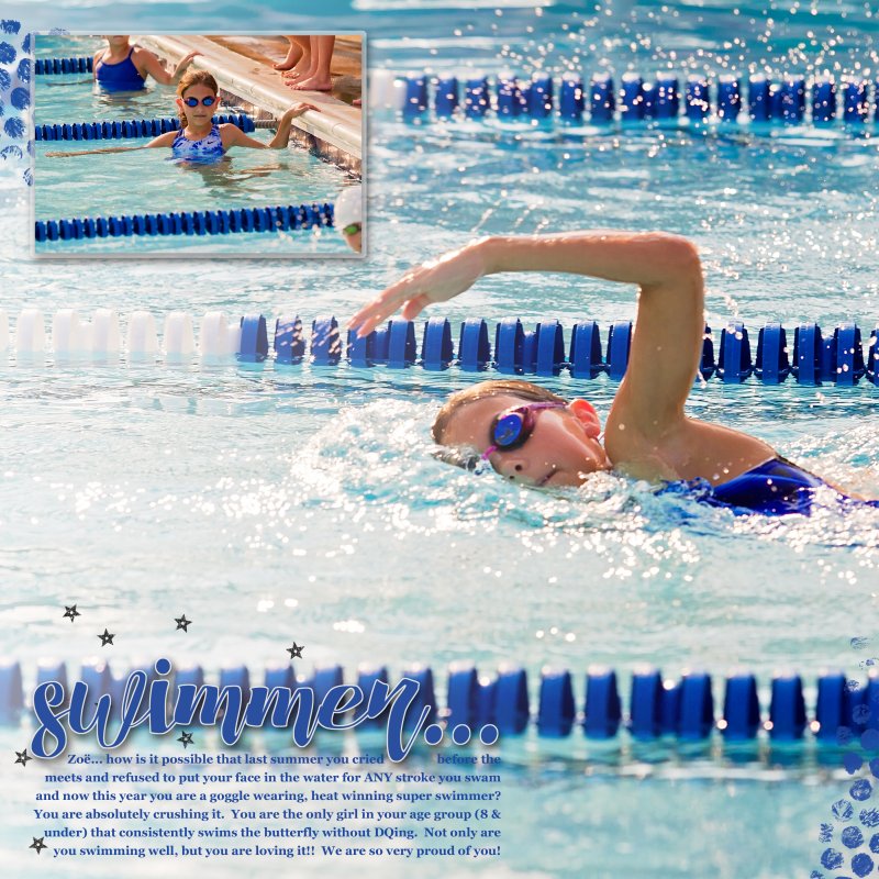 07.01.2015 Zoe Is A Swimmer!