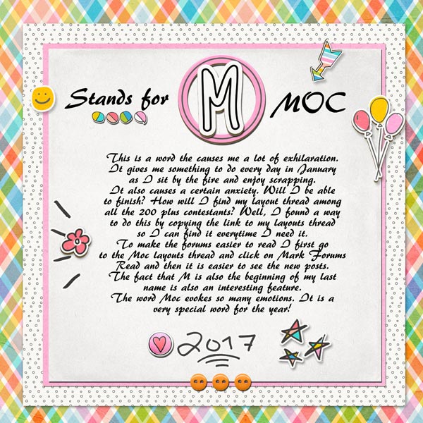 #1 M is for Moc