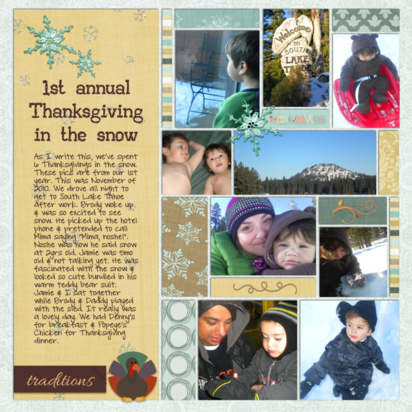 1st Thanksgiving in the snow