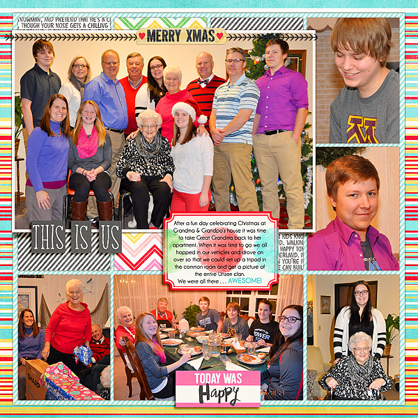 2014 Project Life Week 52 Christmas Day (Right Side)