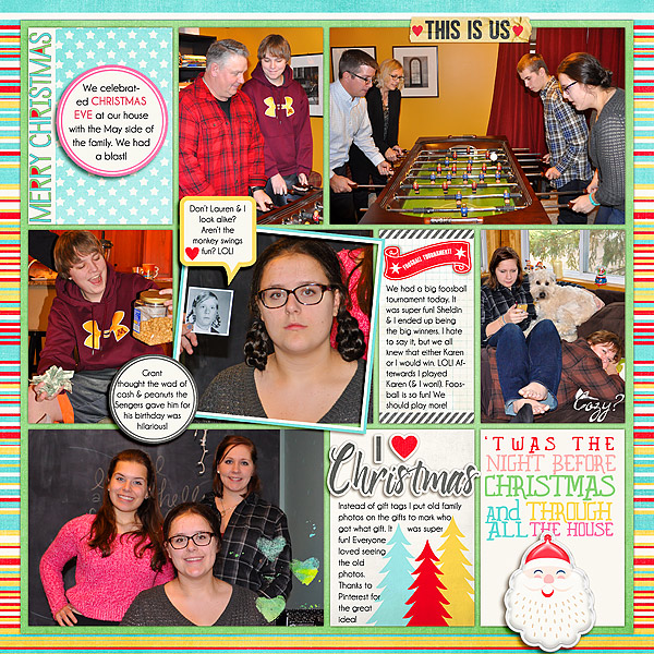 2014 Project Life Week 52 Christmas Eve (Left Side)