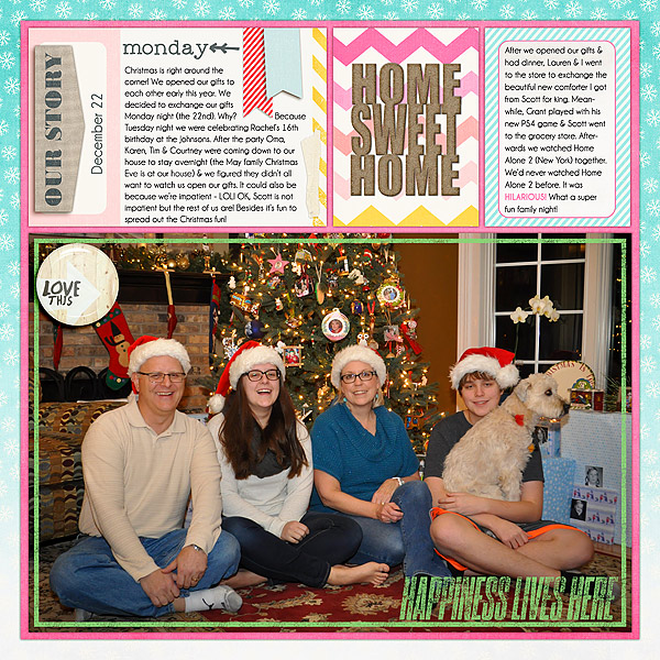 2014 Project Life Week 52 Gift opening (left side)