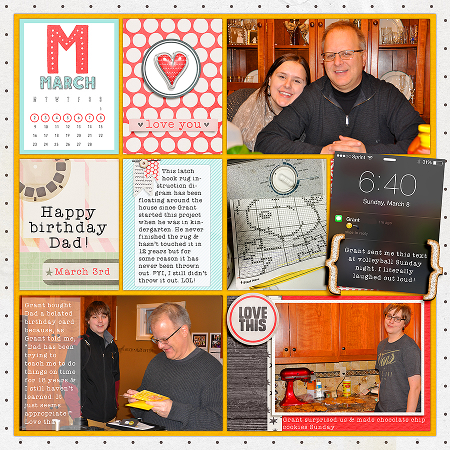 2015 Project Life Week 10 - Left Side