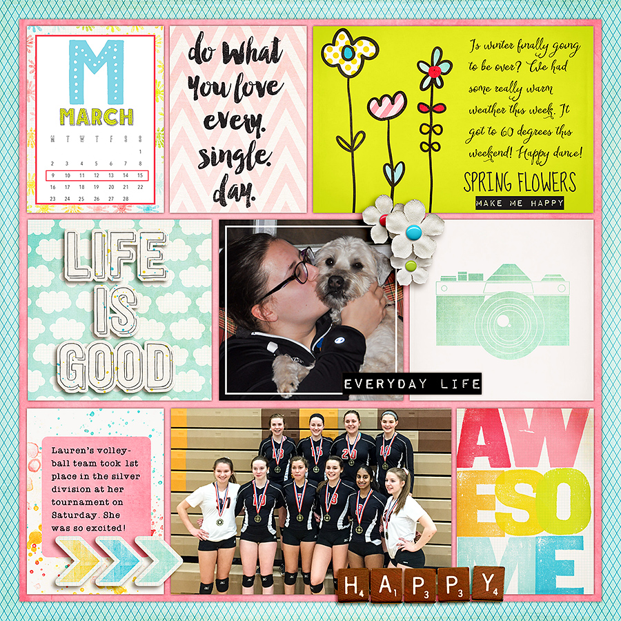2015 Project Life Week 11 (left side)