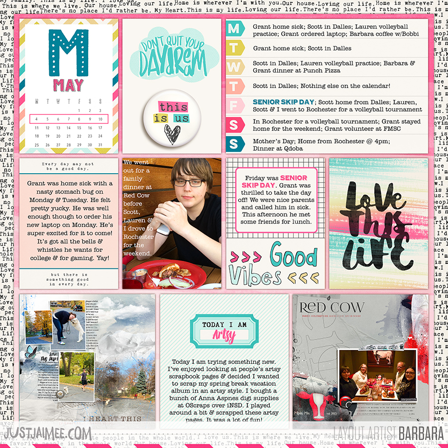 2015 Project Life Week 19 Left Side