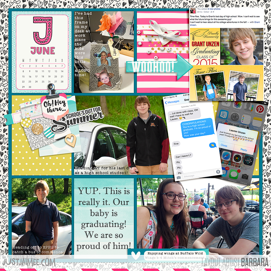 2015 Project Life Week 23 Left Side