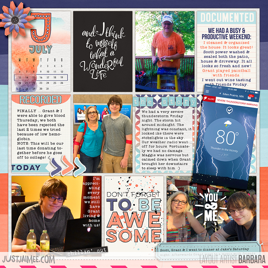2015 Project Life Week 29 Left Side