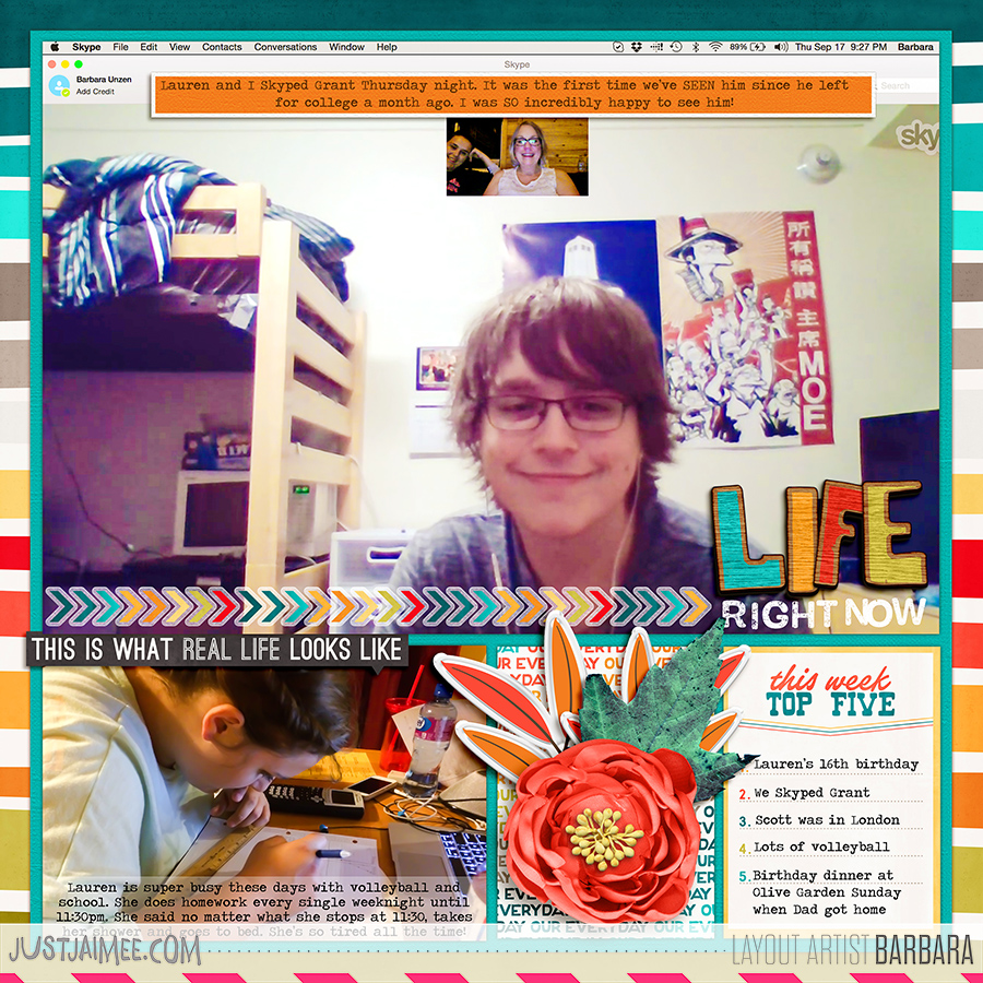2015 Project Life Week 38 Right Side