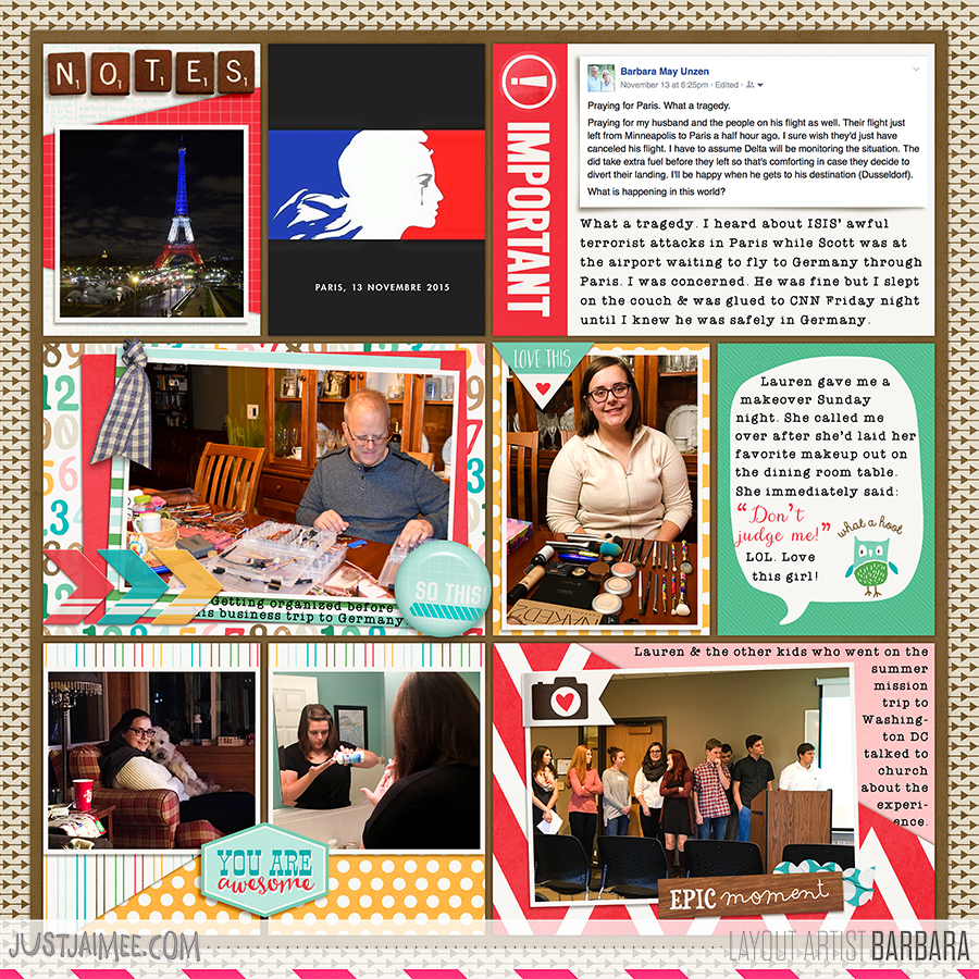 2015 Project Life Week 46 Right Side