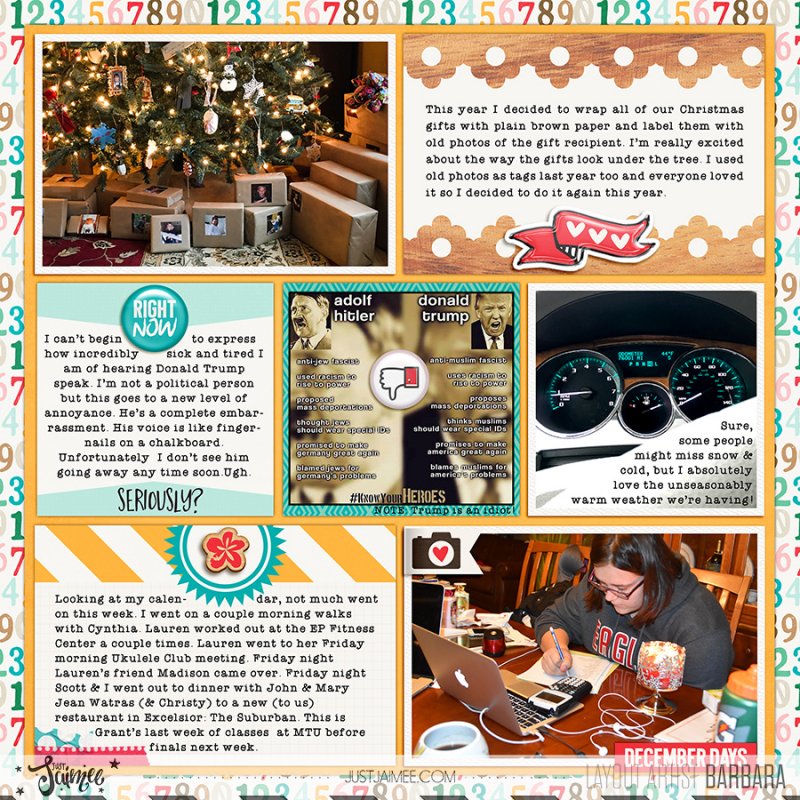 2015 Project Life Week 50 Right Side