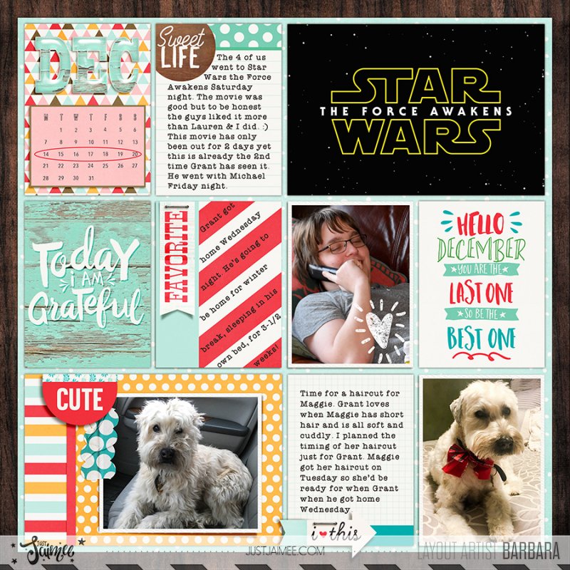2015 Project Life Week 51 Left Side