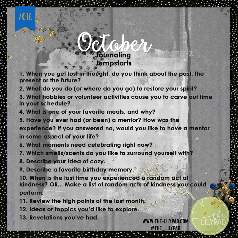 2016 | October Journaling Jumpstarters