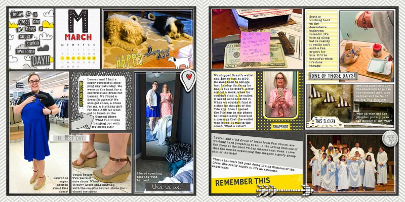 2016 Project Life Week 12 | 24x12
