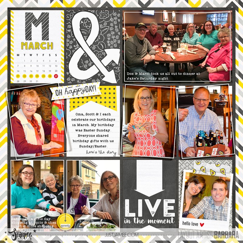 2016 Project Life | Week 13 (Left Side)