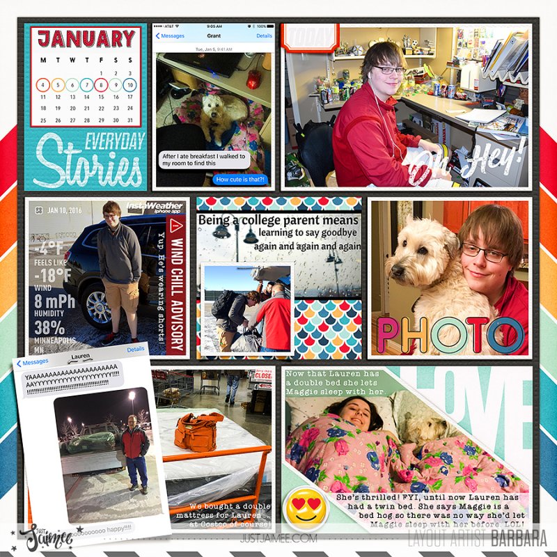 2016 Project Life Week 2 Left Side