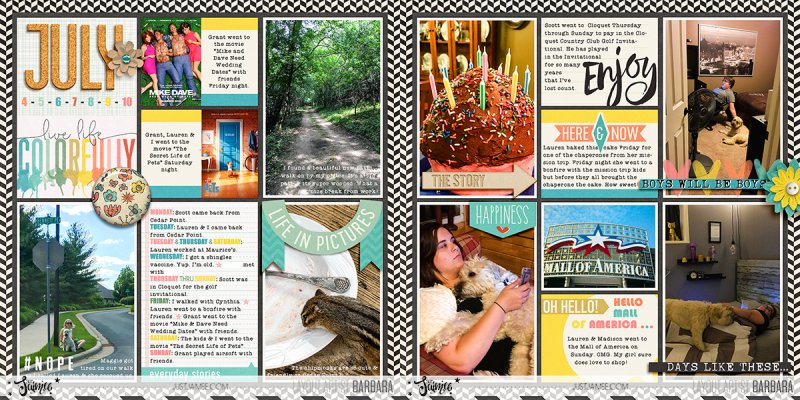 2016 Project Life Week 28 (24x12)