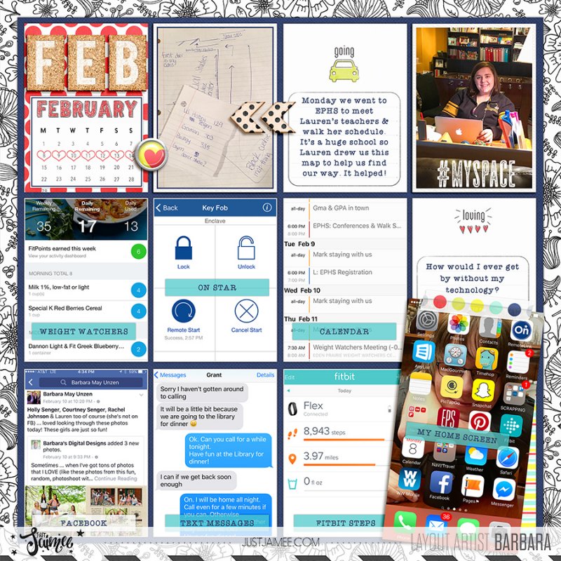 2016 Project Life Week 7 (Left Side)