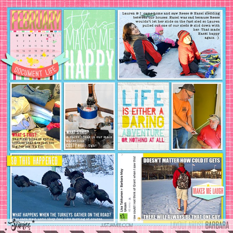 2016 Project Life Week 8 - Left Side