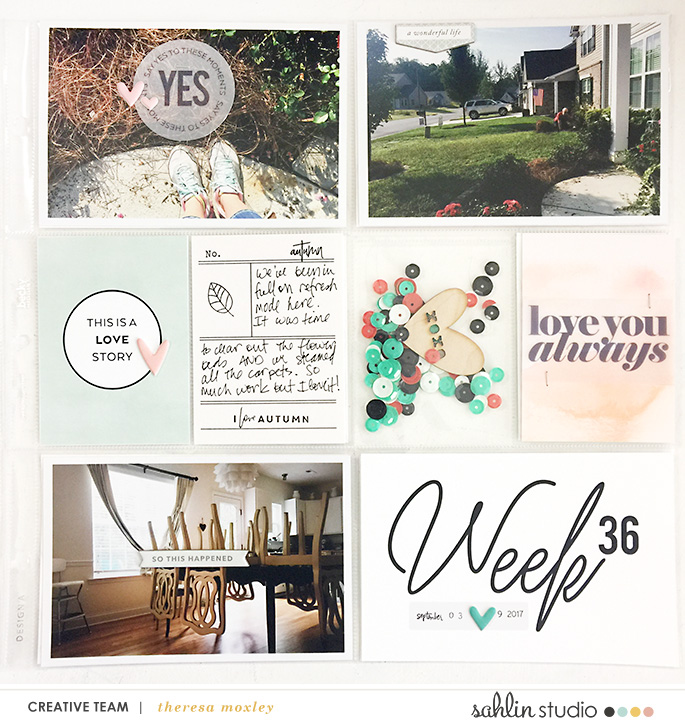 2017 Project Life Week 36 Right Side
