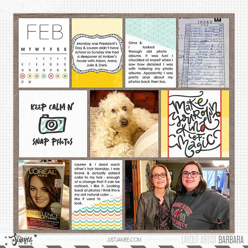 2017 Project Life Week 8 (Left Side)
