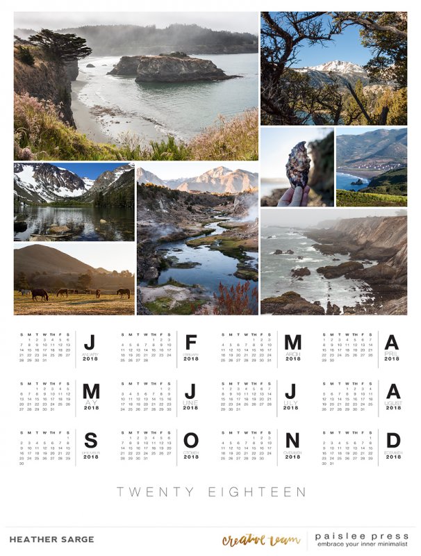 2018 Calendar