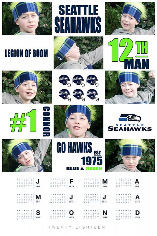 2018 Connors Seahawk Calendar