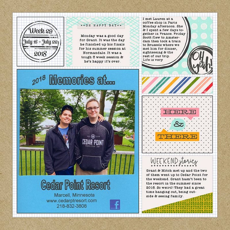 2018 Project Life | Week 29 (Left Side)