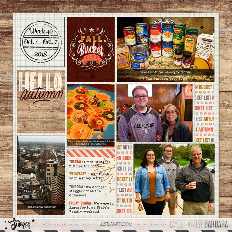 2018 Project Life | Week 40 (Left)