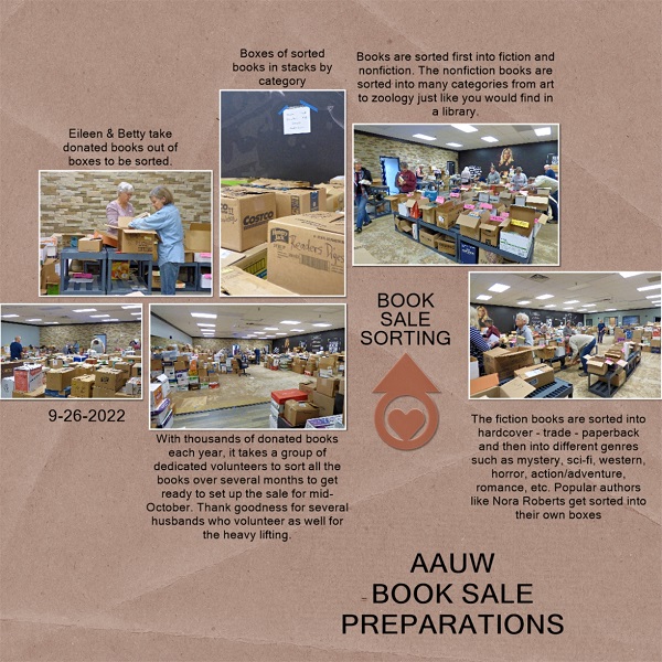 2022 AAUW Book Sale Preparations