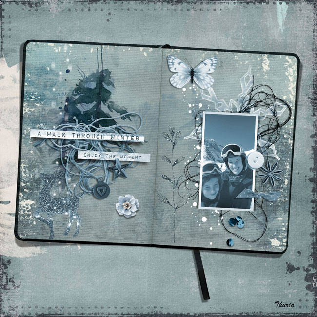 2024 02 Art journaling - Monochrome