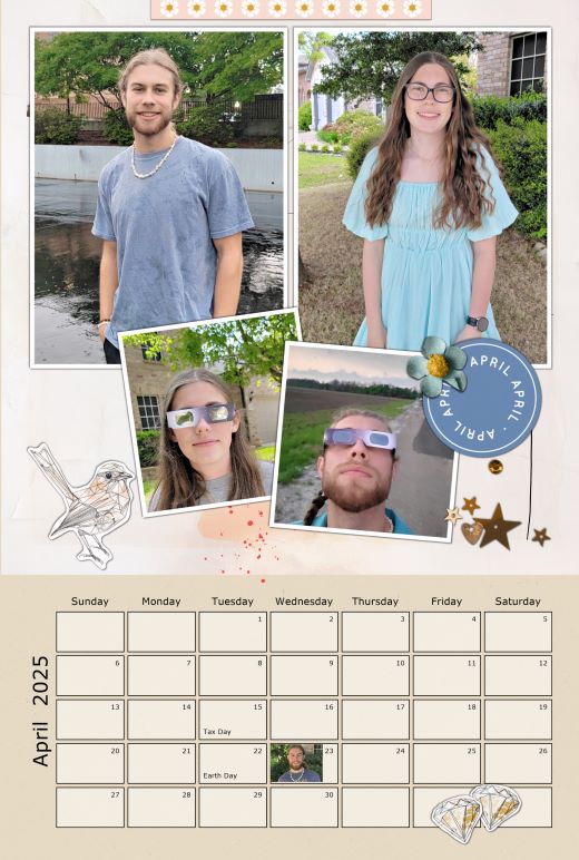 2025 CALENDAR - Apr