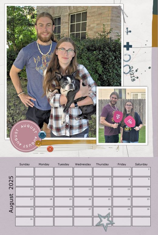 2025 CALENDAR - Aug