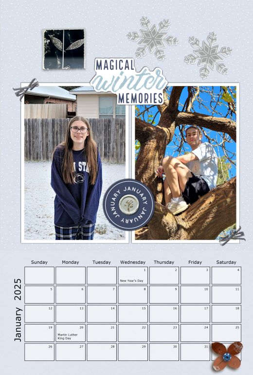 2025 CALENDAR - Jan