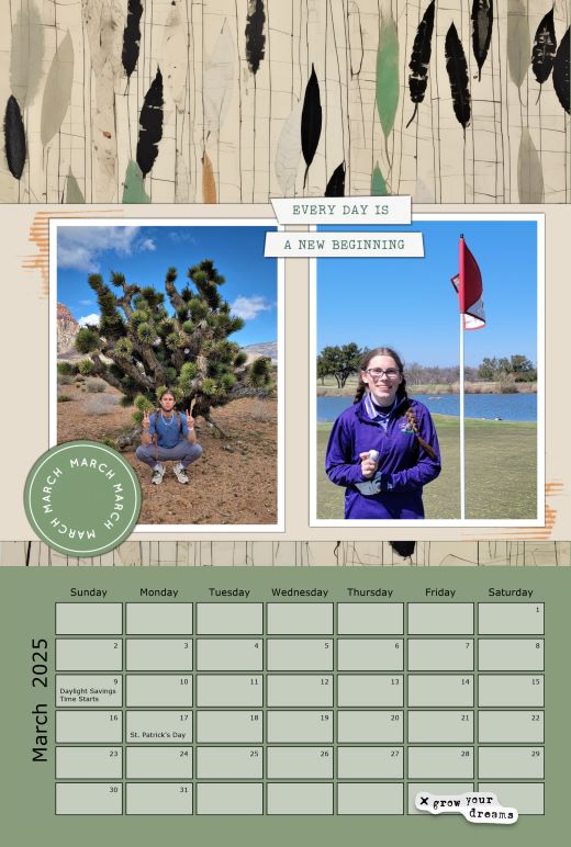 2025 CALENDAR - Mar