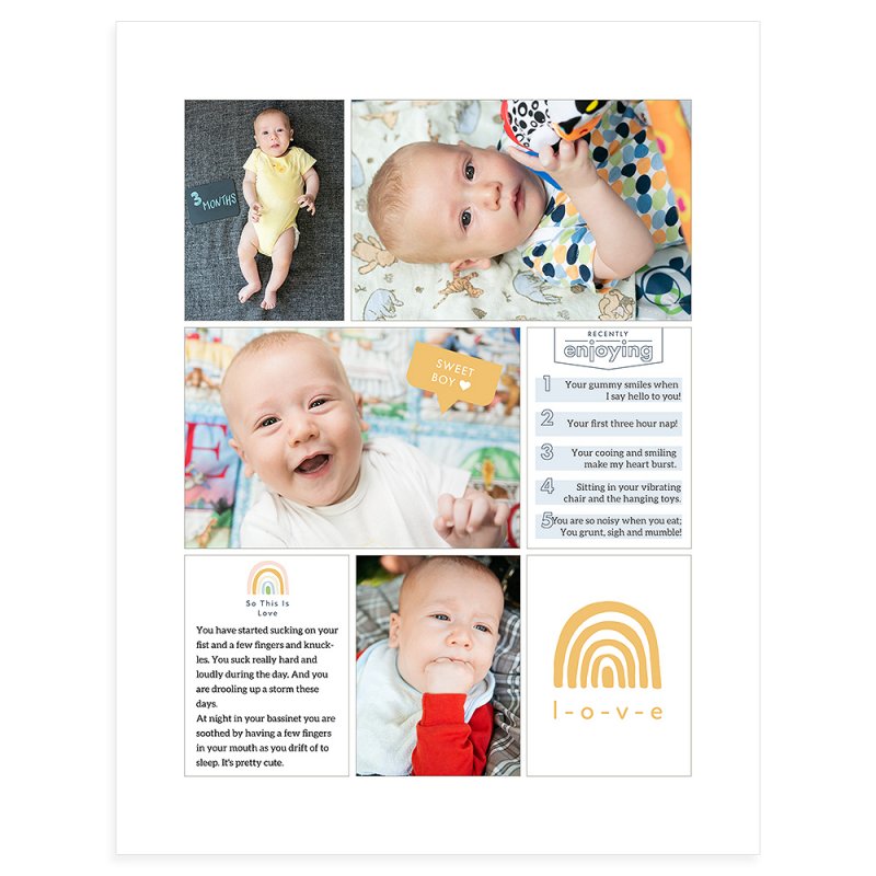 3month baby book
