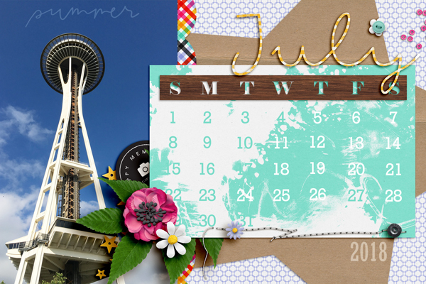 4x6 July 2018 Calendar